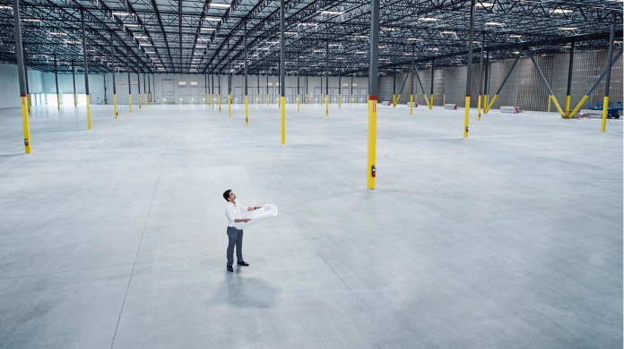 man inside a warehouse man inside a warehouse